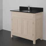 36" Narrow Mission Unfinished Red Oak Vanity for Undermount Sink - 34" Height