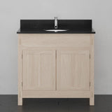 36" Narrow Mission Unfinished Red Oak Vanity for Undermount Sink - 34" Height