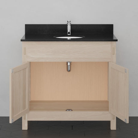 36" Narrow Mission Unfinished Red Oak Vanity for Undermount Sink - 34" Height