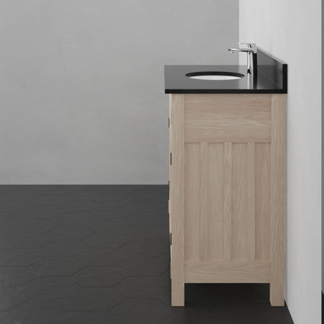 36" Narrow Mission Unfinished Red Oak Vanity for Undermount Sink - 34" Height