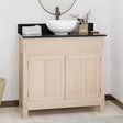36" Narrow Mission Unfinished Red Oak Vanity for Vessel Sink - 34" Height