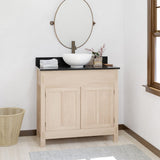 36" Narrow Mission Unfinished Red Oak Vanity for Vessel Sink - 34" Height