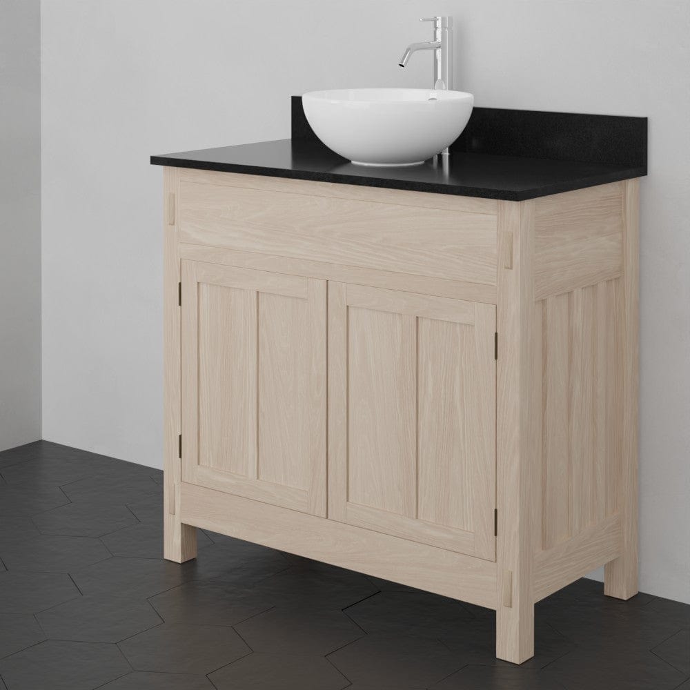 36" Narrow Mission Unfinished Red Oak Vanity for Vessel Sink - 34" Height