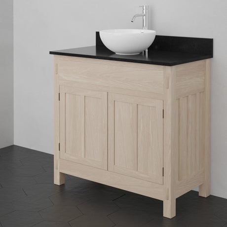 36" Narrow Mission Unfinished Red Oak Vanity for Vessel Sink - 34" Height