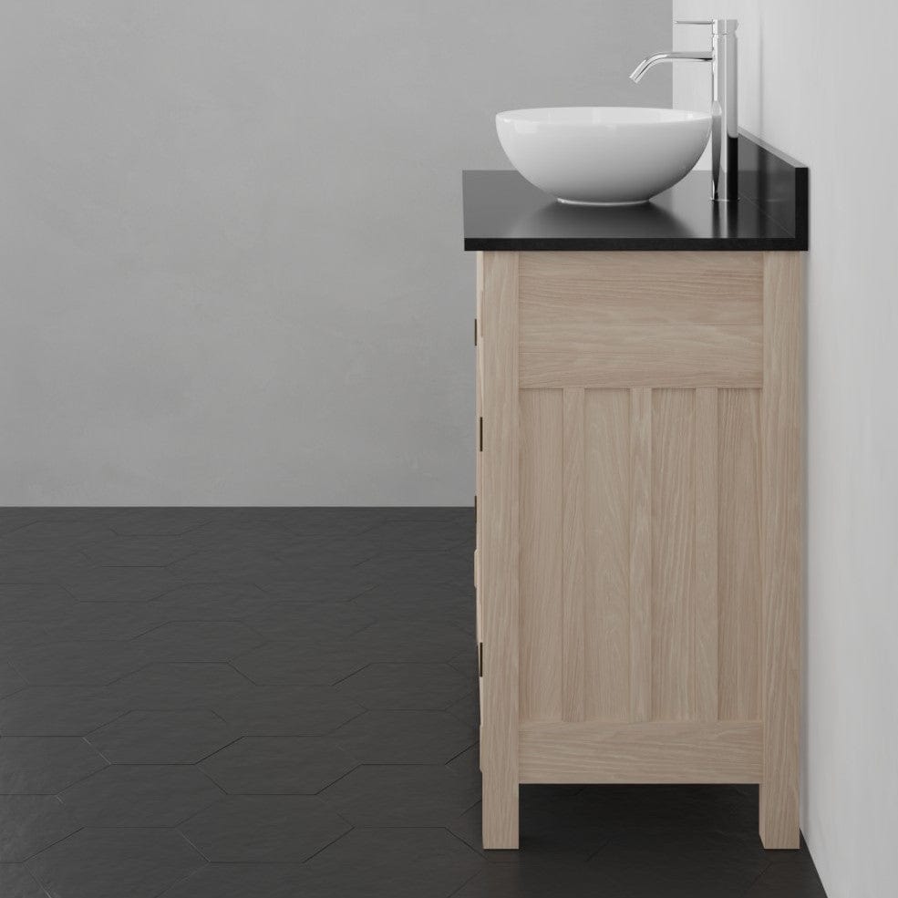 36" Narrow Mission Unfinished Red Oak Vanity for Vessel Sink - 34" Height