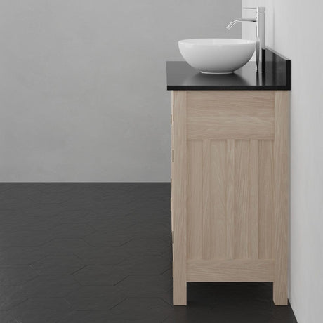 36" Narrow Mission Unfinished Red Oak Vanity for Vessel Sink - 34" Height