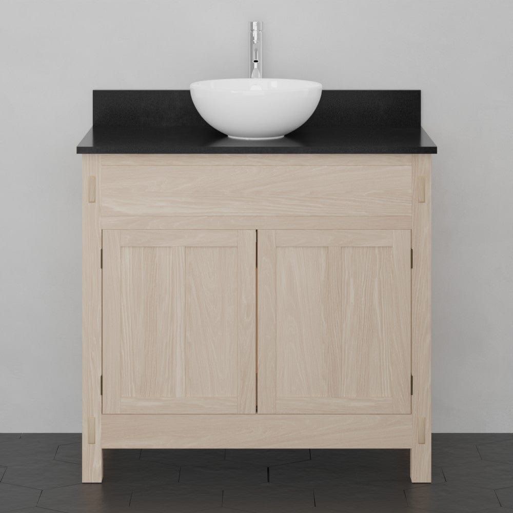 36" Narrow Mission Unfinished Red Oak Vanity for Vessel Sink - 34" Height