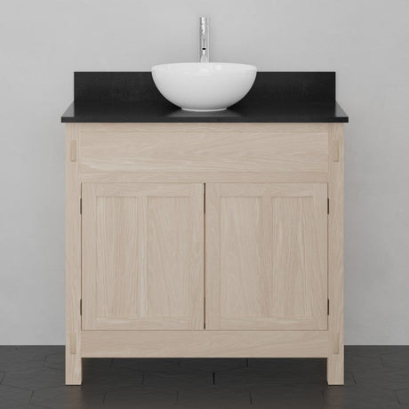 36" Narrow Mission Unfinished Red Oak Vanity for Vessel Sink - 34" Height