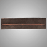 36" Selzergor Hammered Copper Single-Bowl Farmhouse Sink with Towel Bar