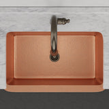 36" Sinclair Hammered Copper Single-Bowl Farmhouse Sink
