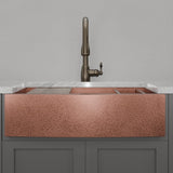 36" Sloane Hammered Copper Workstation Farmhouse Sink