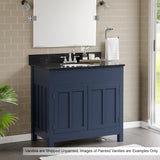 36" Unpainted Shaker Style Poplar Wood Vanity for Undermount Sink - 34" Height