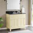 36" Unpainted Shaker Style Poplar Wood Vanity for Undermount Sink - 34" Height
