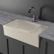 36" Upton Fireclay Decorative Lip 80/20 Offset Double-Bowl Farmhouse Sink