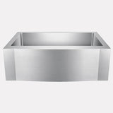 36" Vaiden Stainless Steel Single-Bowl Farmhouse Sink - Rippled Apron