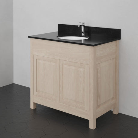36" Vippis Unfinished Red Oak Raised Panel Vanity for Undermount Sink - 34" Height