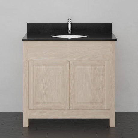 36" Vippis Unfinished Red Oak Raised Panel Vanity for Undermount Sink - 34" Height