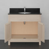 36" Vippis Unfinished Red Oak Raised Panel Vanity for Undermount Sink - 34" Height