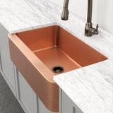 36" Wheaton Copper Hammered Apron Single-Bowl Farmhouse Sink