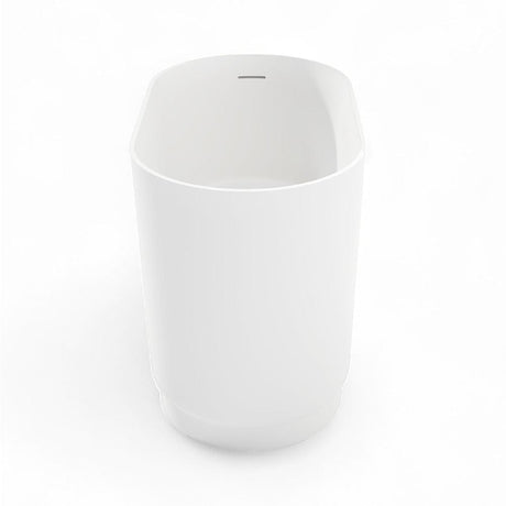 39'' Tatara Freestanding Tub Solid Surface Soaking Bathtub with Seat