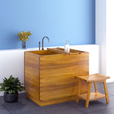 39" Hurley Handcrafted Natural Wood Japanese Soaking Tub