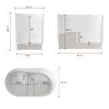 39" Tatara Solid Surface Stone Resin Japanese Soaking Tub