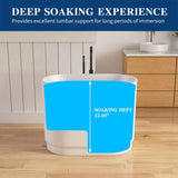 39" Tatara Solid Surface Stone Resin Japanese Soaking Tub