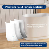 39" Tatara Solid Surface Stone Resin Japanese Soaking Tub
