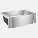 39" Vaiden Stainless Steel Single-Bowl Farmhouse Sink - Rippled Apron