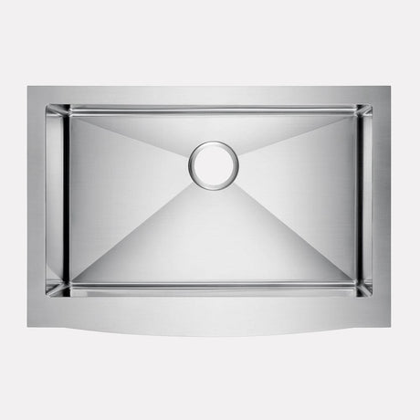 39" Vaiden Stainless Steel Single-Bowl Farmhouse Sink - Rippled Apron