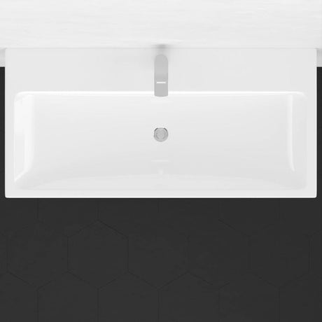 40" Vapster Fireclay Wall-Mount Bathroom Sink
