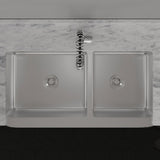 42" Glenway 60/40 Double-Bowl Stainless Steel Farmhouse Sink - Matte Hammered Steel