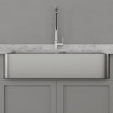 42" Glenway 60/40 Double-Bowl Stainless Steel Farmhouse Sink - Matte Hammered Steel