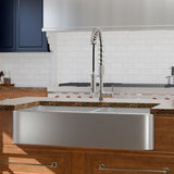 42" Glenway 60/40 Double-Bowl Stainless Steel Farmhouse Sink - Matte Hammered Steel