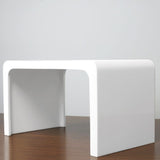 43" Haru Solid Surface Stone Resin Japanese Rectangular Soaking Bathtub with Integral Seat