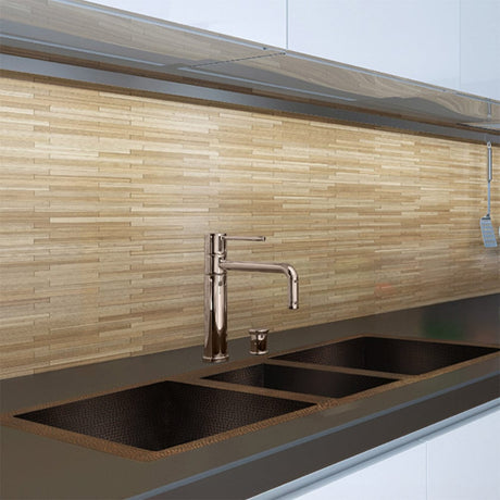 45" Buenavista Hammered Copper Triple-Bowl Drop-In Kitchen Sink