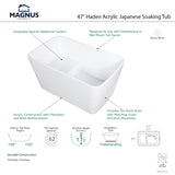 47" Haden Acrylic Japanese Soaking Tub
