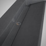 47" Thorold Rectangular Cast Concrete Vessel Sink with Wood Stand - Speckled Dark Gray Sandstone