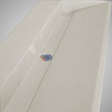 47" Thorold Rectangular Cast Concrete Vessel Sink with Wood Stand - White Sandstone