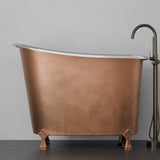 48" Alsta Copper Slipper Clawfoot Soaking Tub - Nickel Interior