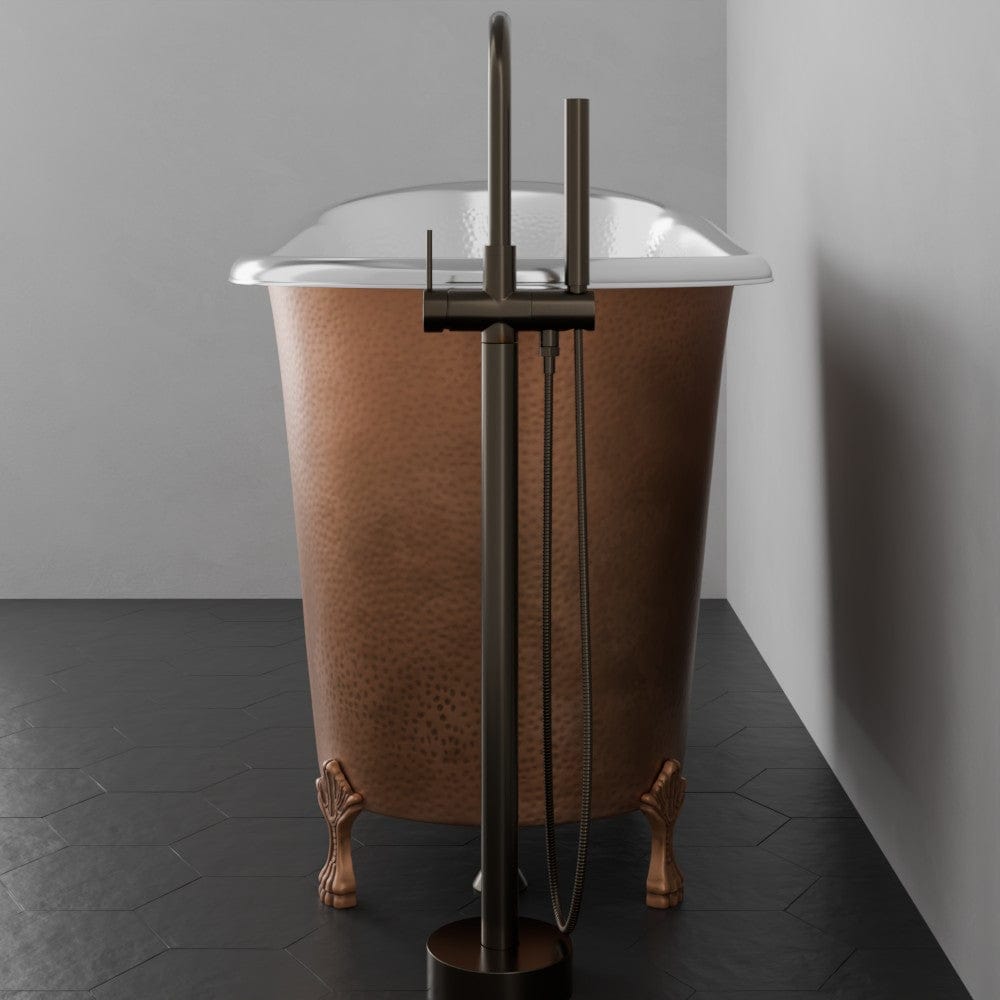 48" Alsta Copper Slipper Clawfoot Soaking Tub - Nickel Interior