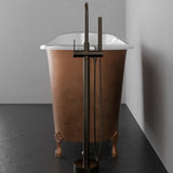 48" Alsta Copper Slipper Clawfoot Soaking Tub - Nickel Interior