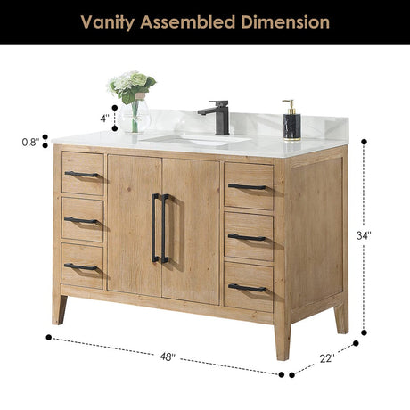 48" Belvedere Single Vanity for Undermount Sink