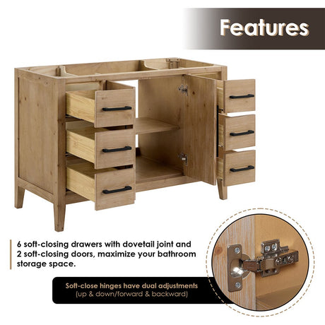 48" Belvedere Single Vanity for Undermount Sink