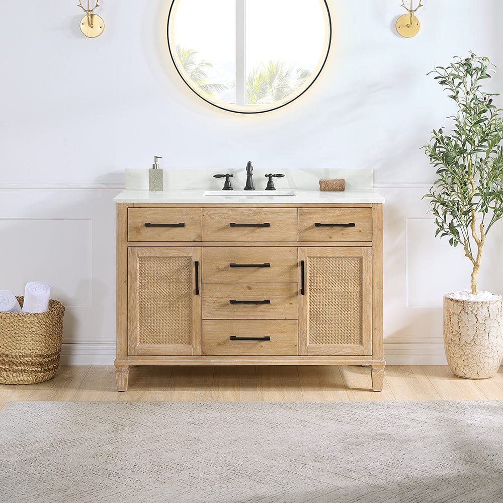 48" Catalpa Single Bathroom Vanity - Weathered Fir