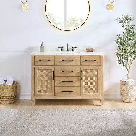 48" Catalpa Single Bathroom Vanity - Weathered Fir