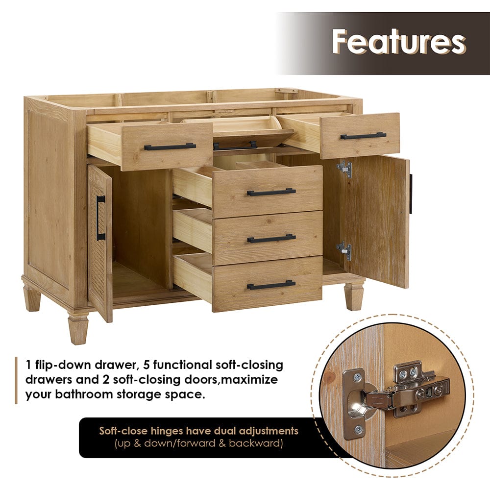48" Catalpa Single Bathroom Vanity - Weathered Fir