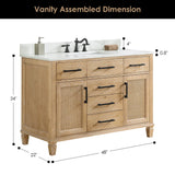 48" Catalpa Single Bathroom Vanity - Weathered Fir