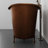 48" Fairfield Hammered Copper Double Slipper Clawfoot Tub