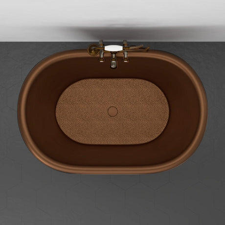 48" Fairfield Hammered Copper Double Slipper Clawfoot Tub